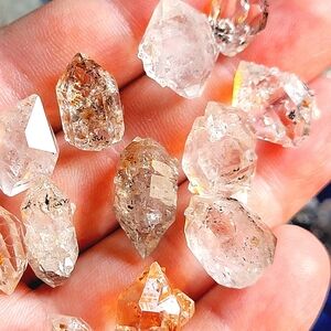 2x Natural Herkimer Diamond, Mined Herkimer, NY 75ctw Total Set of two (2)